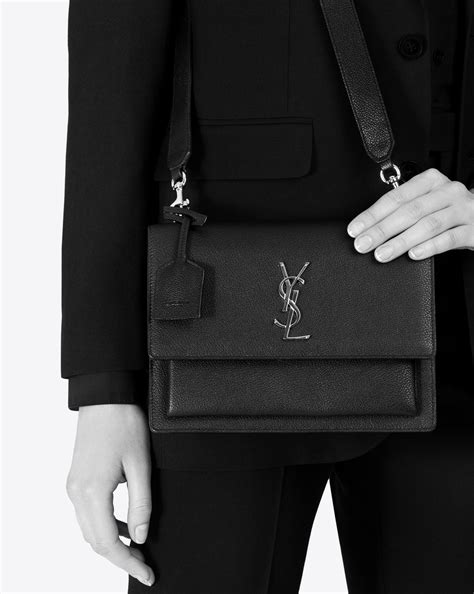 ysl sunset grained leather|Saint Laurent Sunset Medium YSL Crossbody Bag in Smooth .